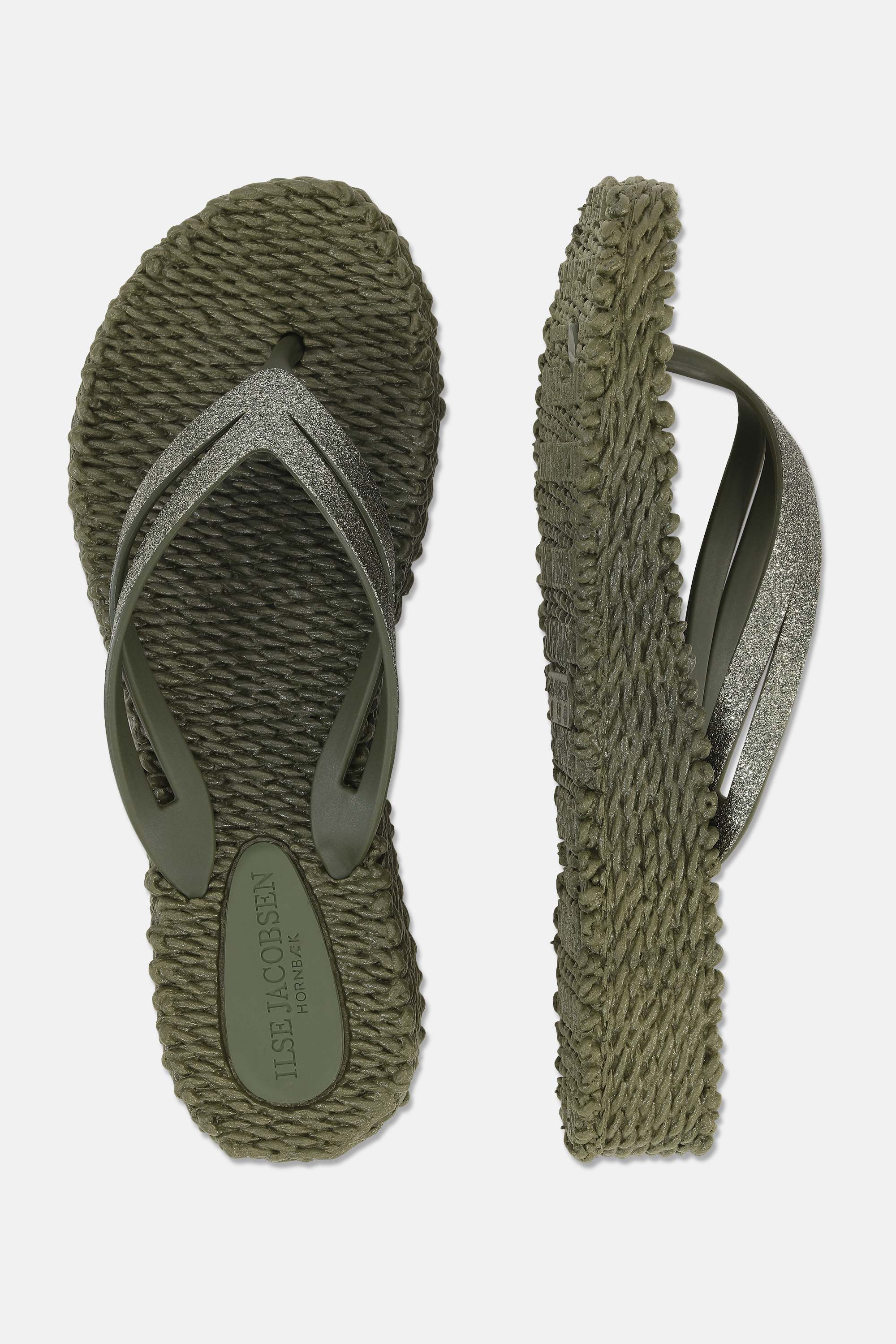 Plateau Flip-Flops Glitter - Army